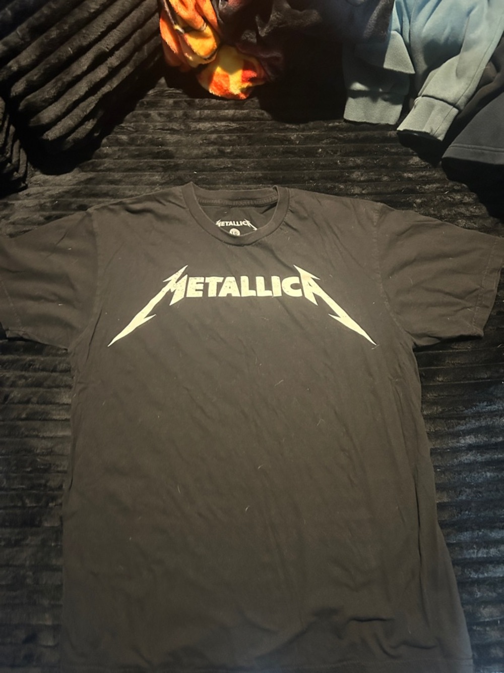 LG Black Metallica Logo Short Sleeve Tee